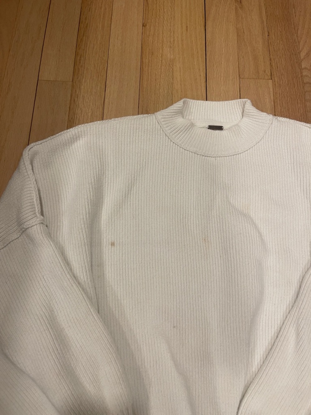 Free people Classic women’s  Crewneck Sweater - White oversized size XS - Picture 4 of 7